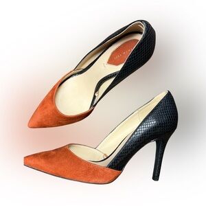 Zara Women's Heels in Orange and Black